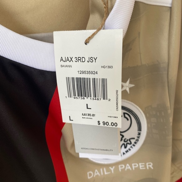 Adidas 2022/2023 Ajax Third Soccer Jersey Daily Paper. Size XL - Picture 8 of 15